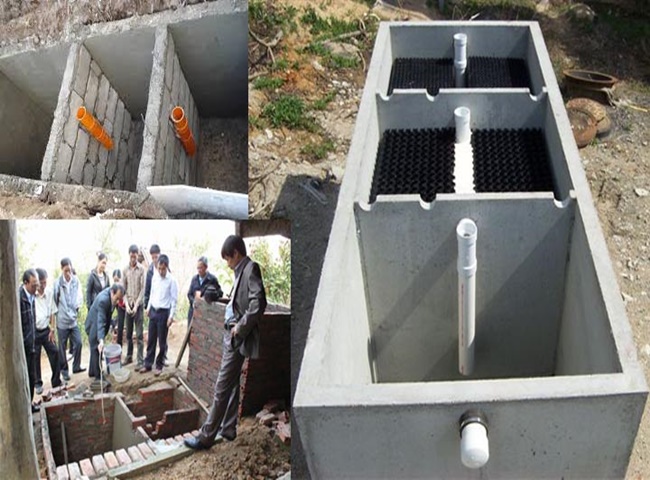 Cách lắp đặt ống hầm cầu tự hoại, bể phốt