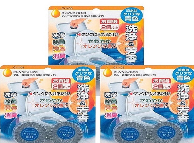Viên tẩy bồn cầu Sanada Seiko với hương cam khác biệt